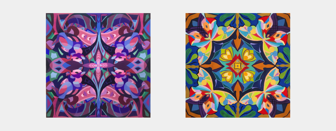 Trong bố cục đối xứng, các chi tiết được sắp đặt sao cho cân bằng và đồng đều