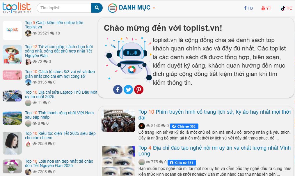 Content dạng Toplist dễ thu hút người đọc vì tính trực quan