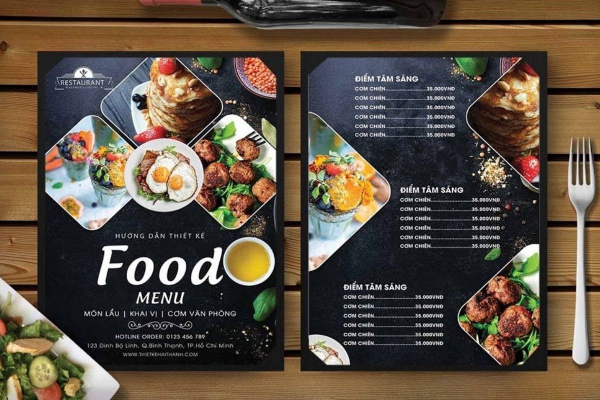 mau menu nha hang viet