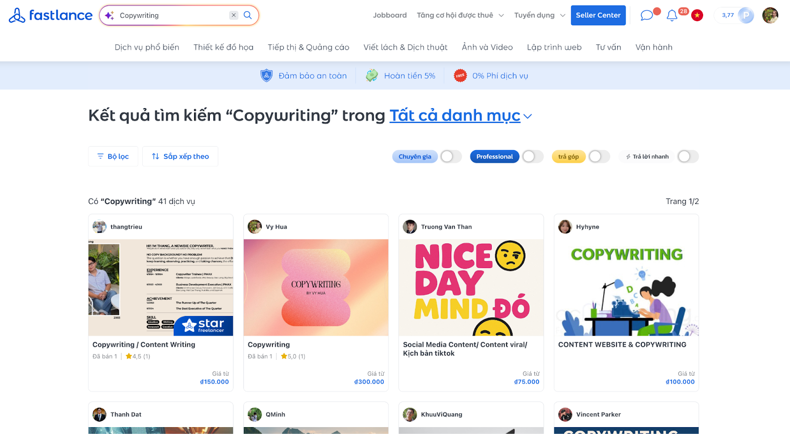 Chọn Freelancer phù hợp