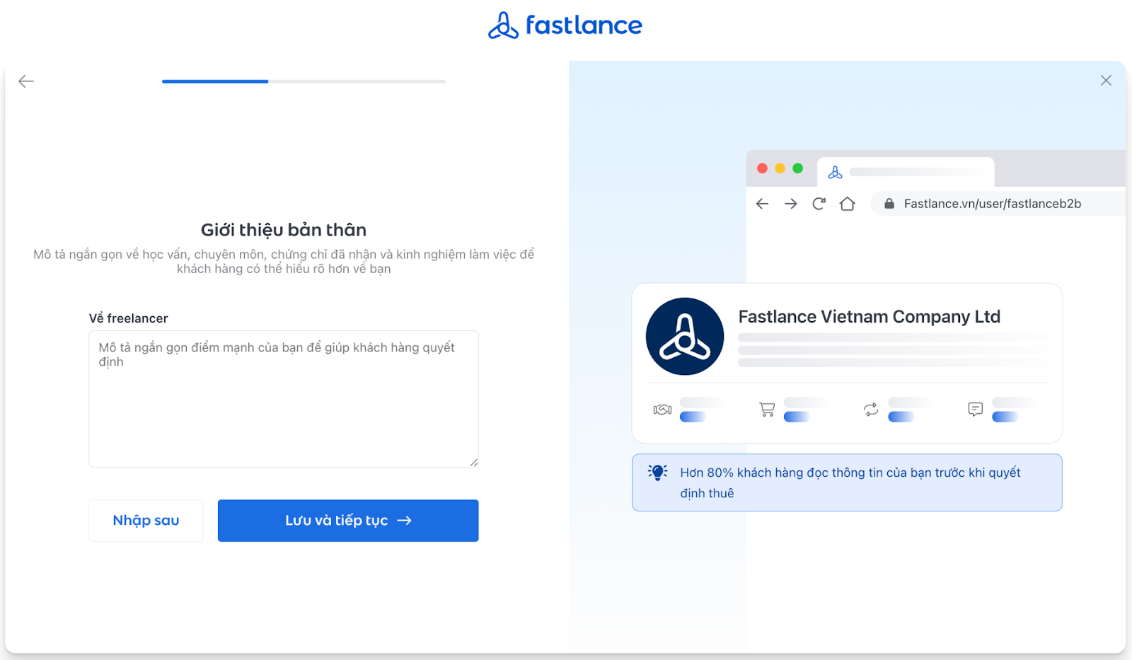 giới thiệu bản thân freelancer