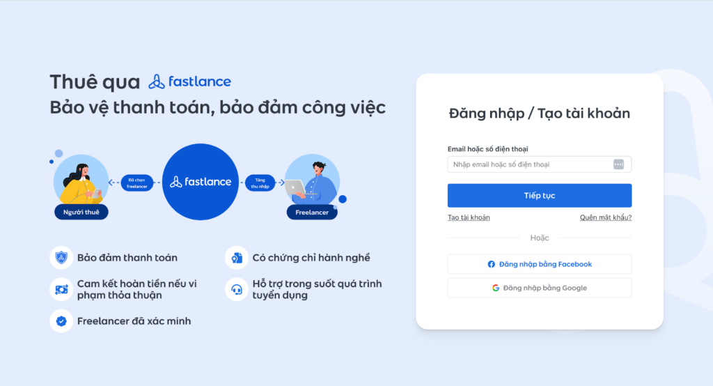 Thiết lập tài khoản Freelancer